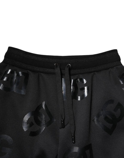 Dolce & Gabbana Black Logo Cotton Bermuda Sweatshorts Shorts - The Gentlemen's Vault