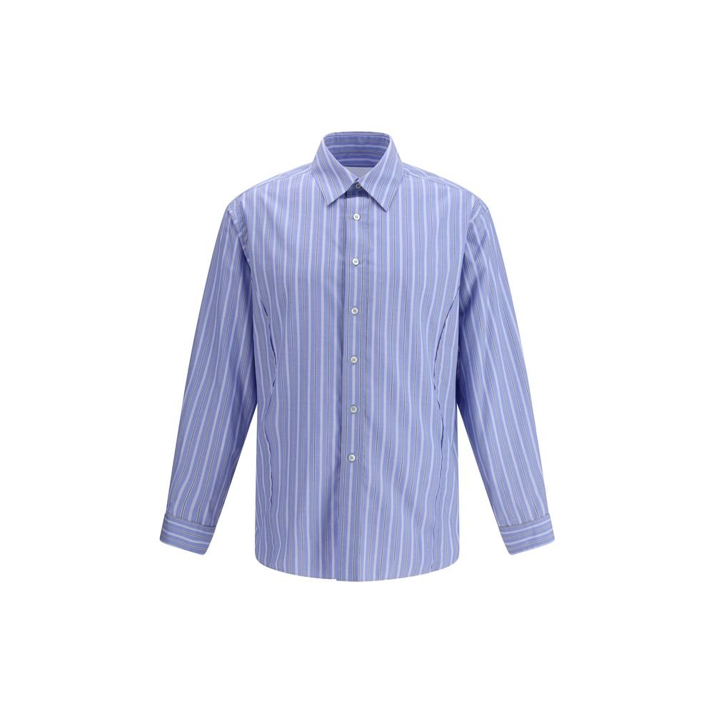 Margiela Blue Cotton Pattern Shirt - The Gentlemen's Vault