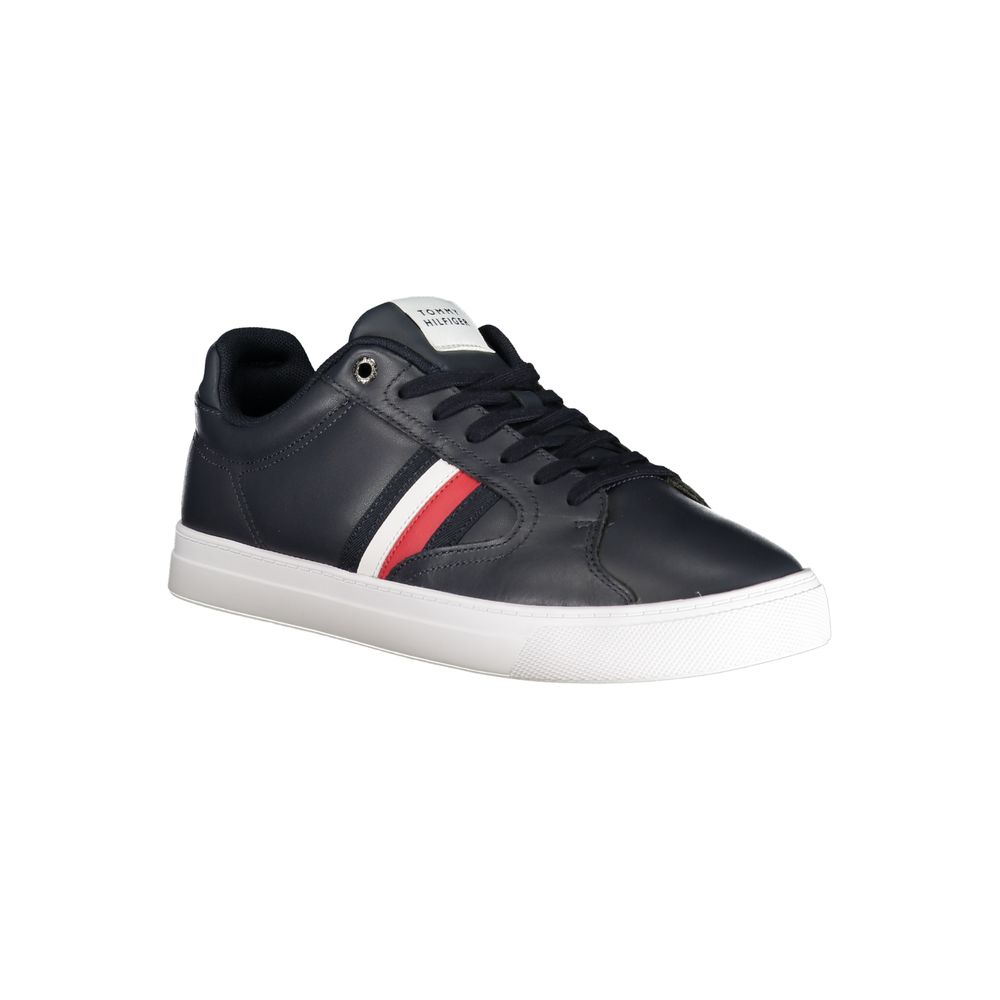 Tommy Hilfiger Blue Leather Men Sneaker - The Gentlemen's Vault