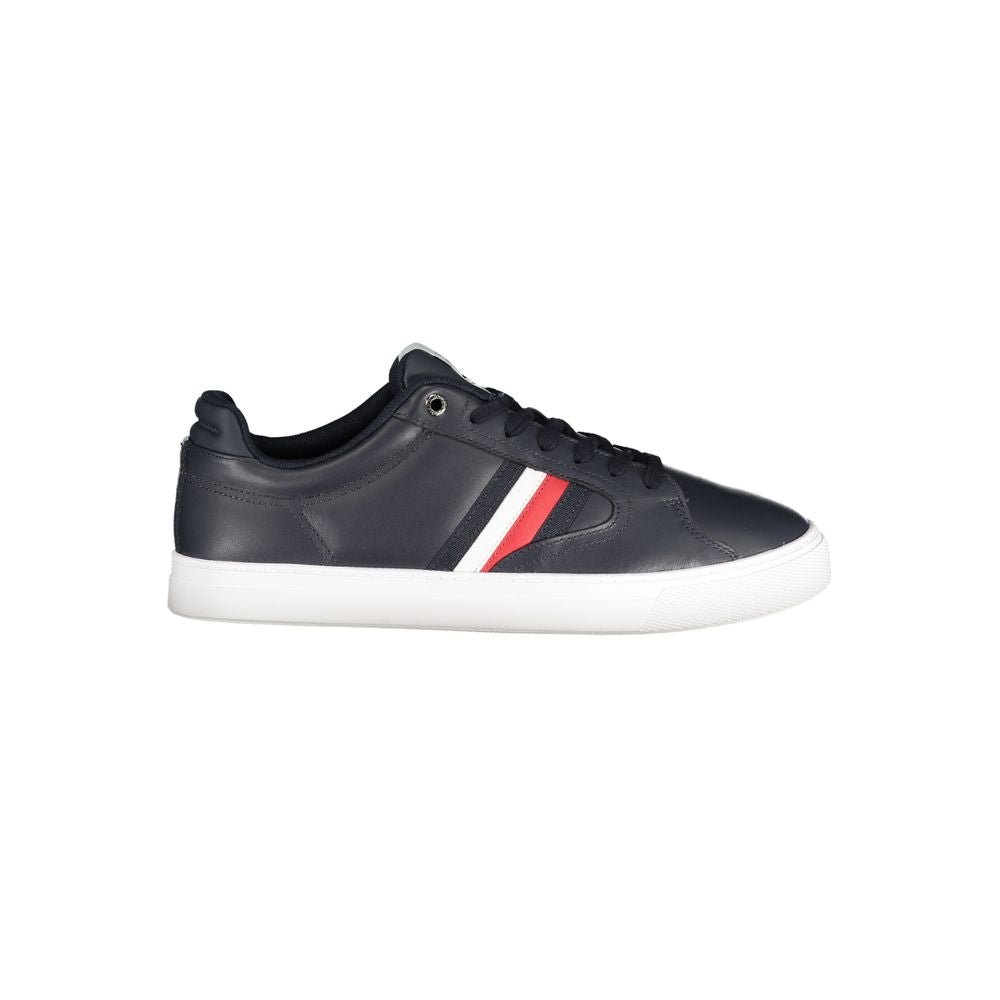 Tommy Hilfiger Blue Leather Men Sneaker - The Gentlemen's Vault