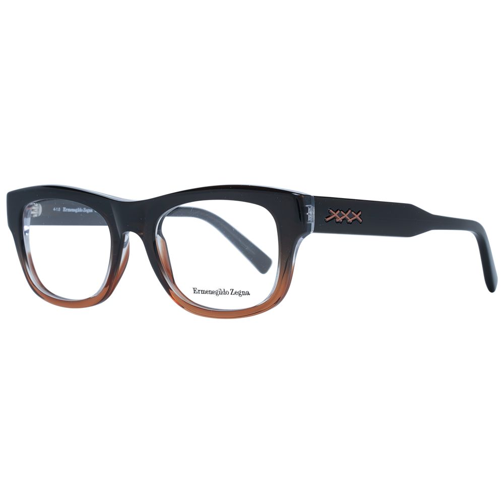 Ermenegildo Zegna Brown Men Glasses Frame - The Gentlemen's Vault