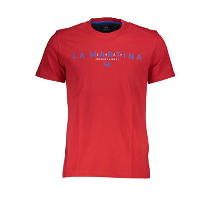 La Martina Elegant Pink Crew Neck Cotton Tee - The Gentlemen's Vault