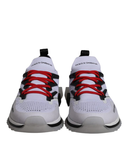 Dolce & Gabbana White SORRENTO Sport Stretch Sneakers Shoes - The Gentlemen's Vault
