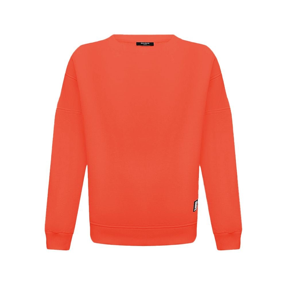 Balmain Orange Cotton Sweater - The Gentlemen's Vault