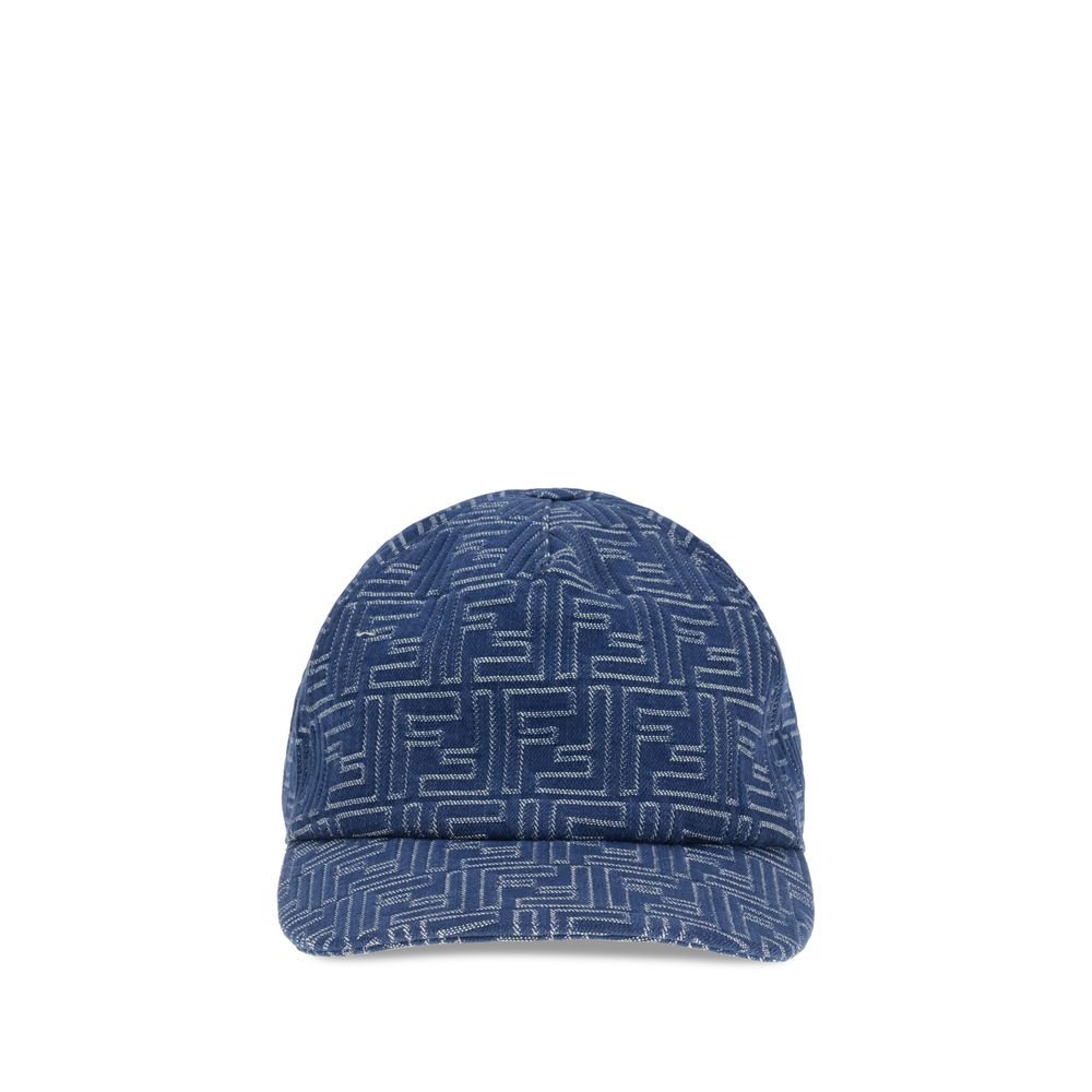 Fendi Denim embroidery Baseball Hat - The Gentlemen's Vault