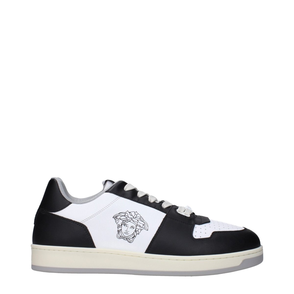 Versace White Leather Low Tops - The Gentlemen's Vault