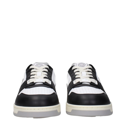 Versace White Leather Low Tops - The Gentlemen's Vault