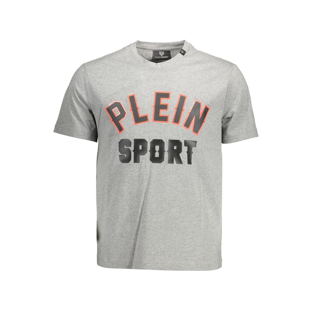 Plein Sport Gray Cotton Men T-Shirt - The Gentlemen's Vault