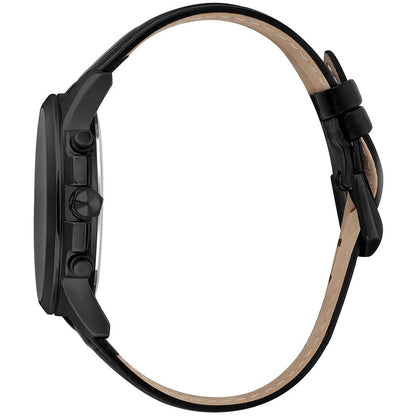 Just Cavalli Black Leather Dress Watch - The Gentlemen's Vault