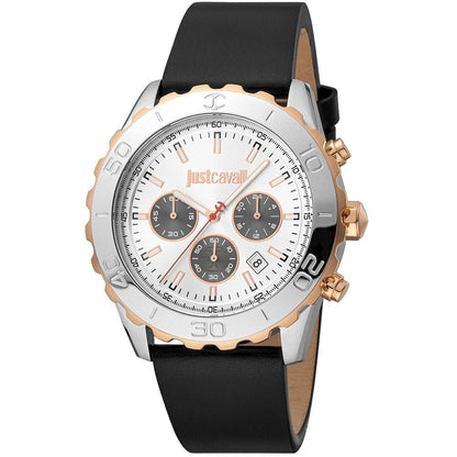 Just Cavalli Black Leather Sport Watch - The Gentlemen's Vault