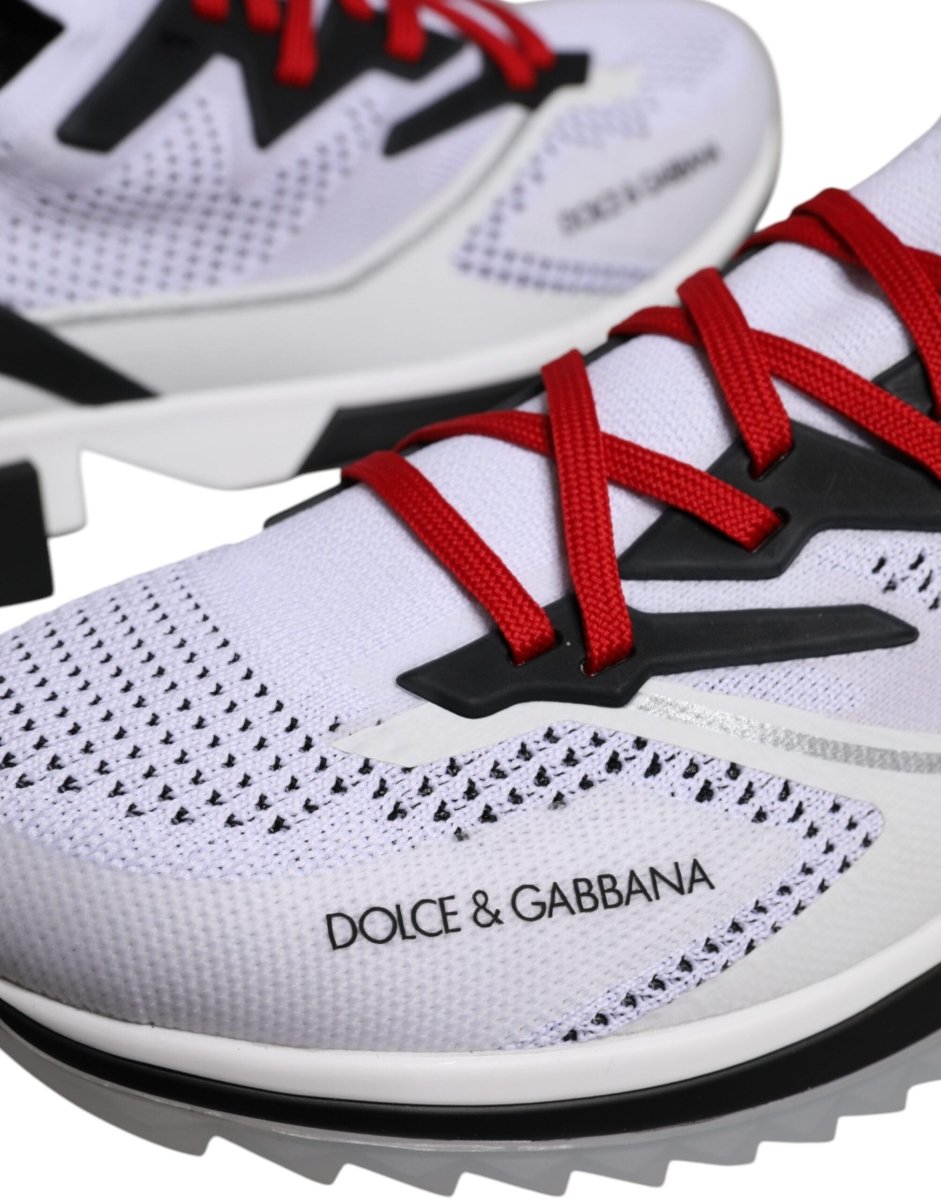 Dolce & Gabbana White SORRENTO Sport Stretch Sneakers Shoes - The Gentlemen's Vault