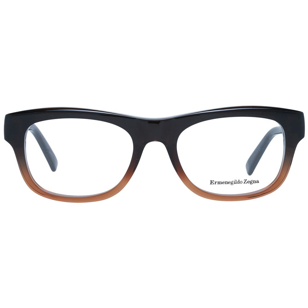Ermenegildo Zegna Brown Men Glasses Frame - The Gentlemen's Vault