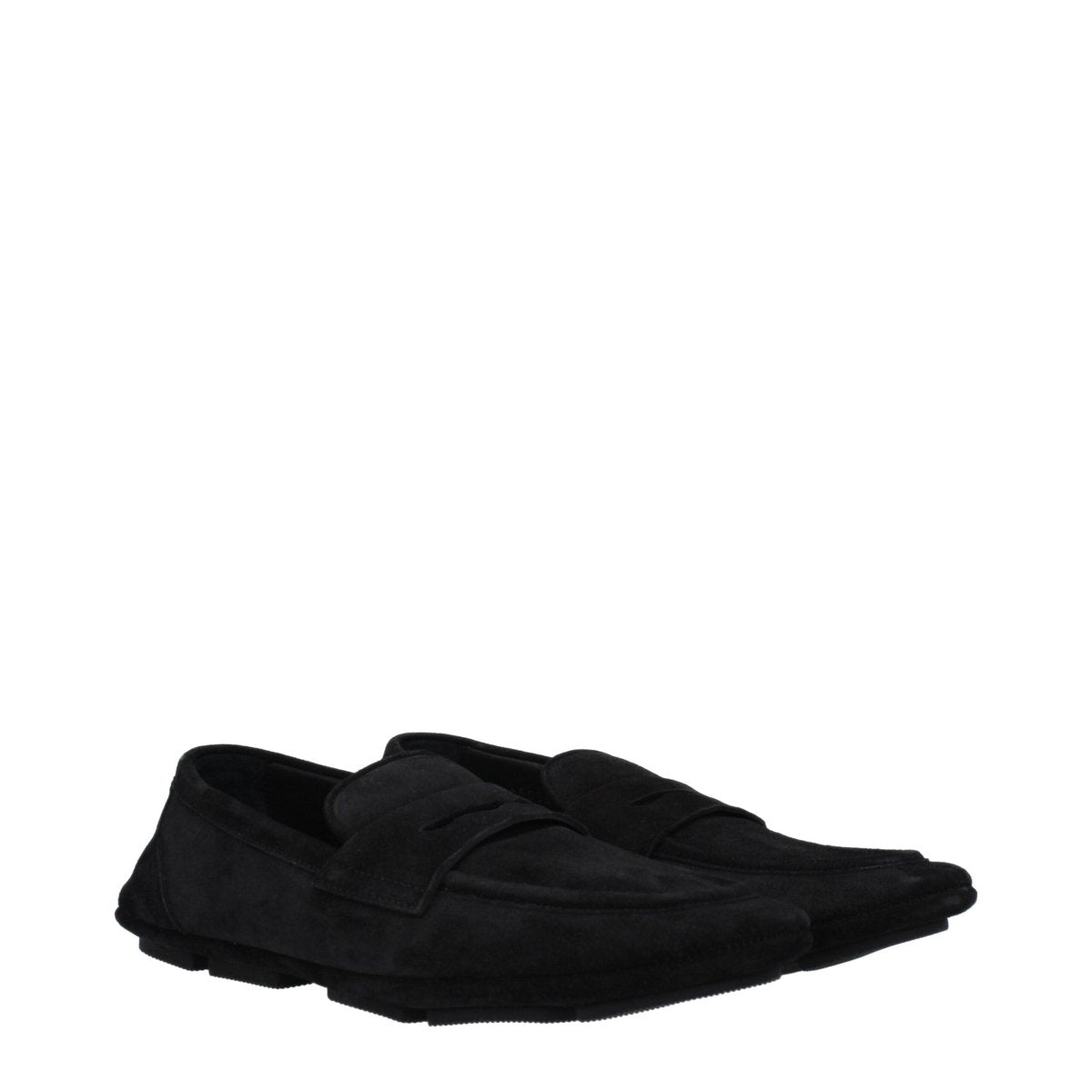 Dolce & Gabbana Black Leather Slip - On Loafers - The Gentlemen's Vault