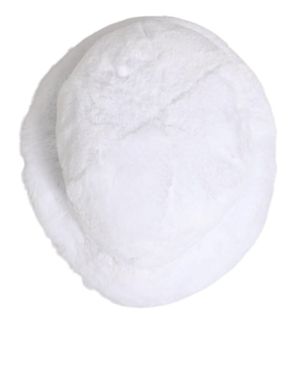 Dolce & Gabbana White Modacrylic Fur Bucket Men Capello Hat - The Gentlemen's Vault