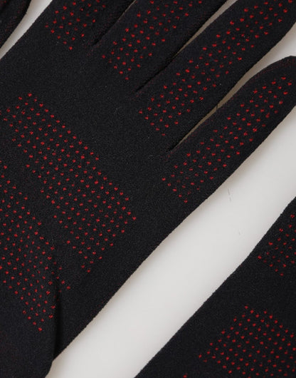 Dolce & Gabbana Black DG Logo Cotton Hands Mitten Men Gloves - The Gentlemen's Vault