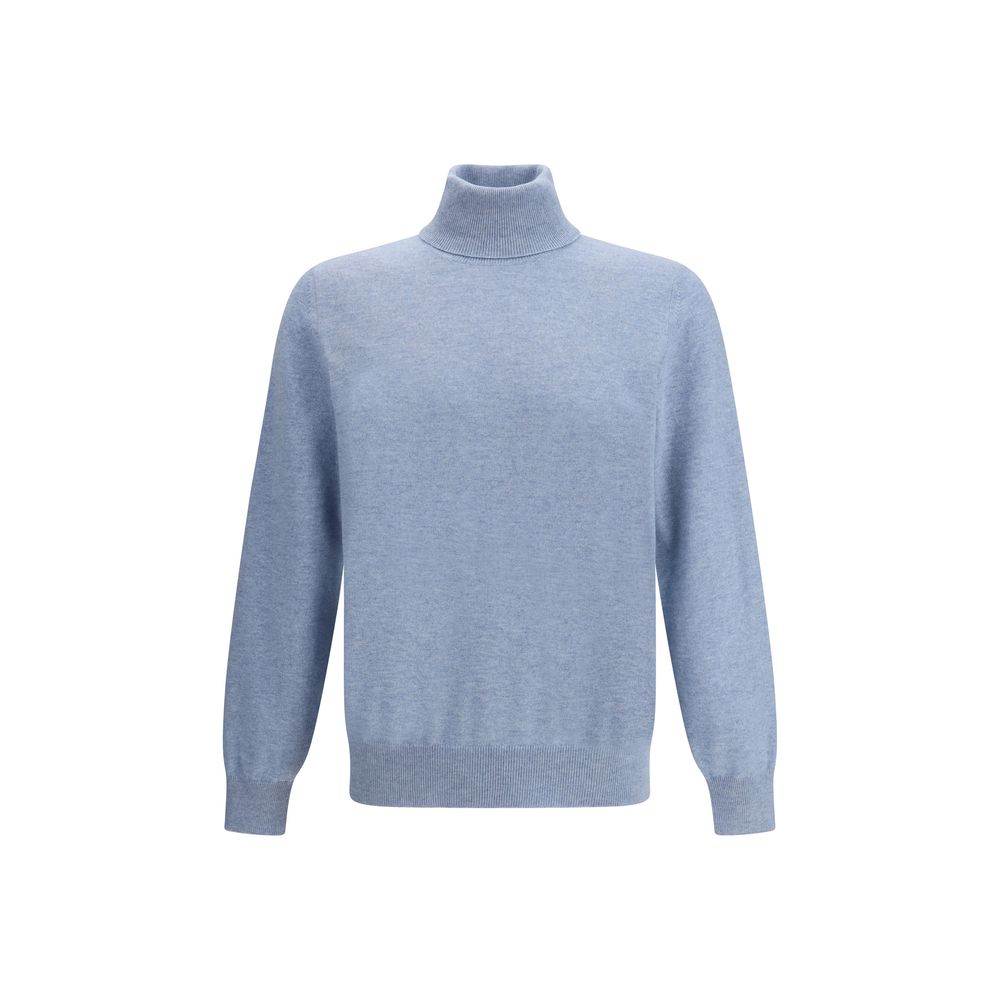 Brunello Cucinelli Light Blue Cashmere Cashmere Sweater - The Gentlemen's Vault