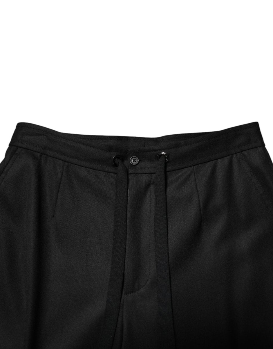 Dolce & Gabbana Solid Black Cargo Jogger Men Sweatpants Pants - The Gentlemen's Vault