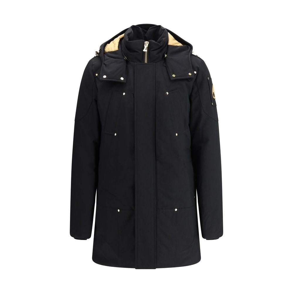 Moose Knuckles Black Cotton Parka - The Gentlemen's Vault