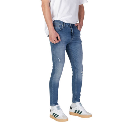 Antony Morato Blue Cotton Skinny Jeans - The Gentlemen's Vault