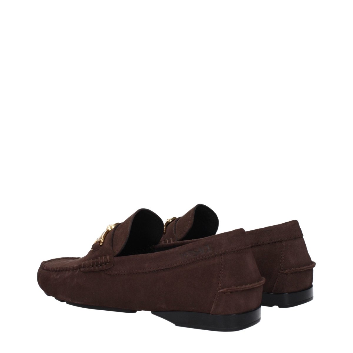 Versace Brown Leather Slip - On Loafers - The Gentlemen's Vault