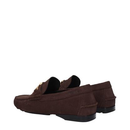 Versace Brown Leather Slip - On Loafers - The Gentlemen's Vault