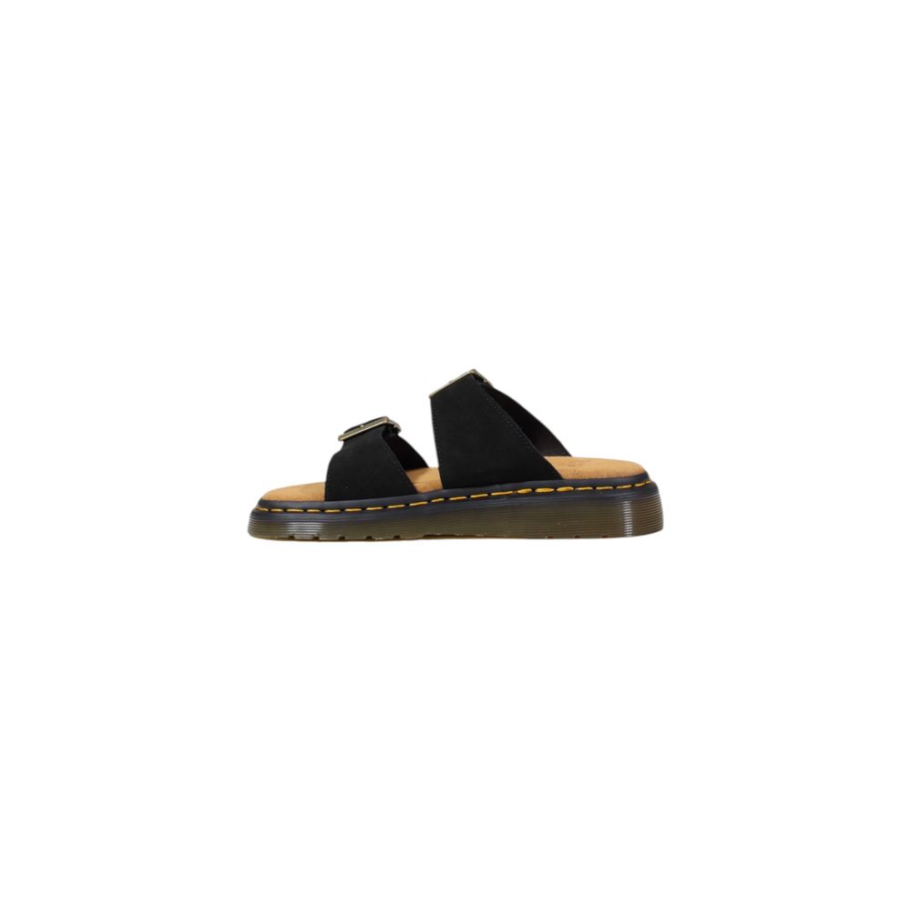 Dr. Martens Black Leather Flat Sandals - The Gentlemen's Vault