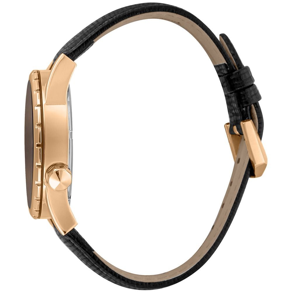 Just Cavalli Black Leather Dress Watch - The Gentlemen's Vault