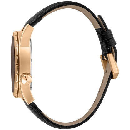 Just Cavalli Black Leather Dress Watch - The Gentlemen's Vault