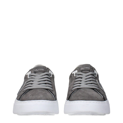 Philippe Model Gray Leather Sneakers - The Gentlemen's Vault