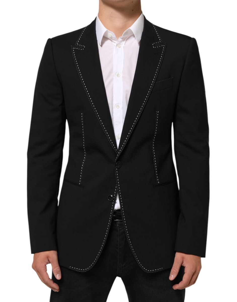 Dolce & Gabbana Black SICILIA 2 Buttons Suit Jacket Blazer - The Gentlemen's Vault