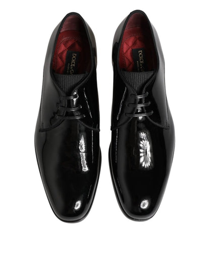 Dolce & Gabbana Black Calfskin Leather Derby Dress Shoes - The Gentlemen's Vault
