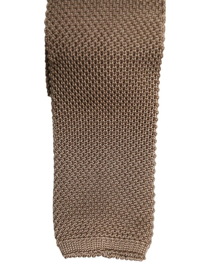 Dolce & Gabbana Brown Silk Adjustable Necktie Tie - The Gentlemen's Vault