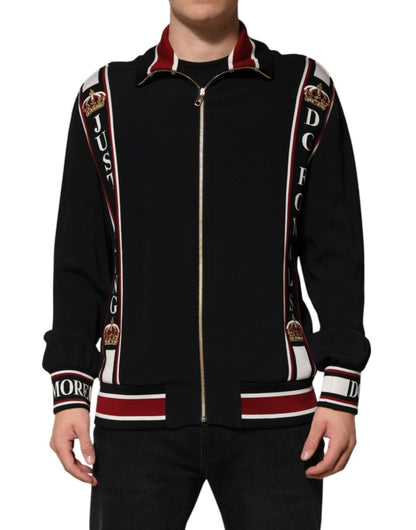 Dolce & Gabbana Black DG King Full Zip Sweatshirt Sweater - The Gentlemen's Vault