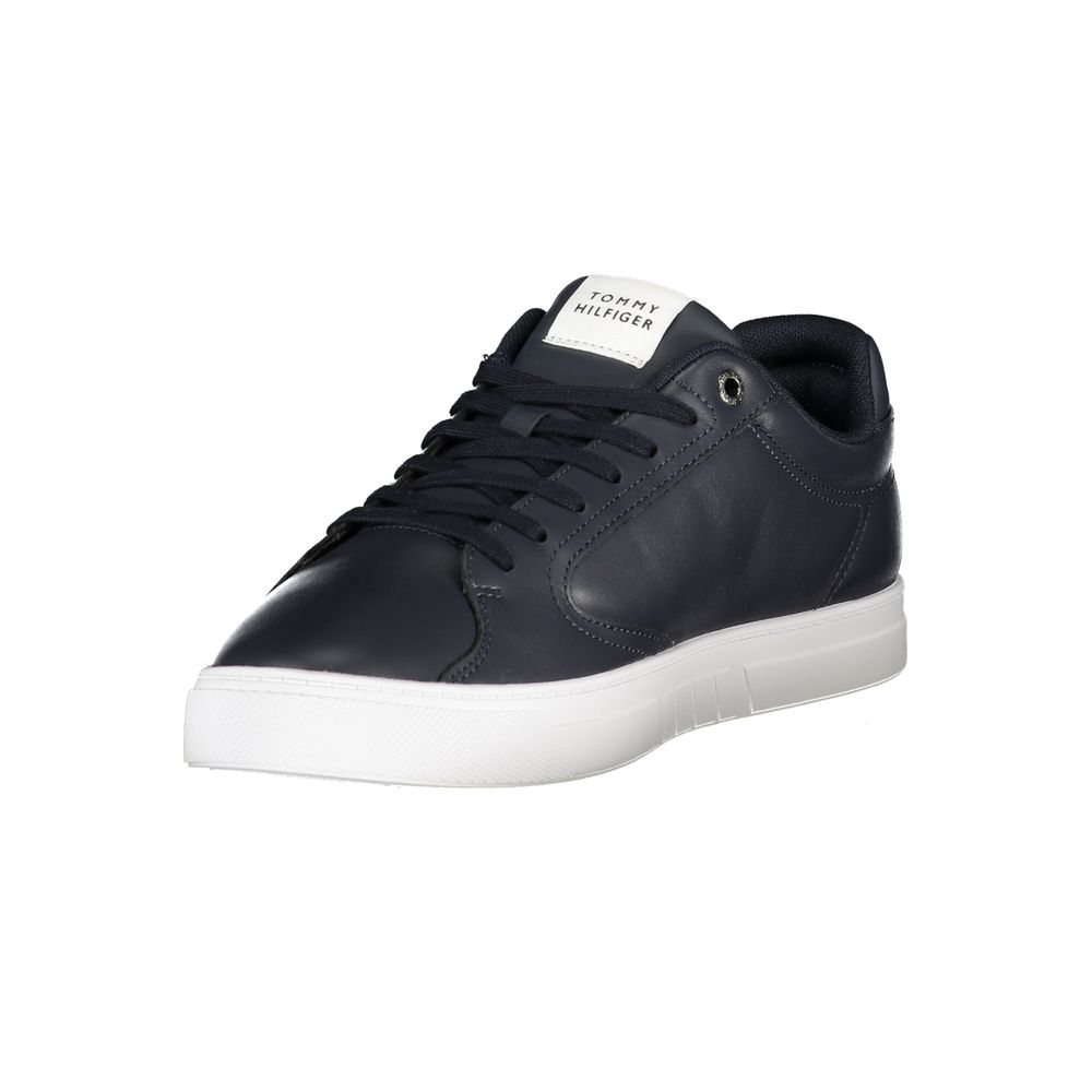 Tommy Hilfiger Blue Leather Men Sneaker - The Gentlemen's Vault