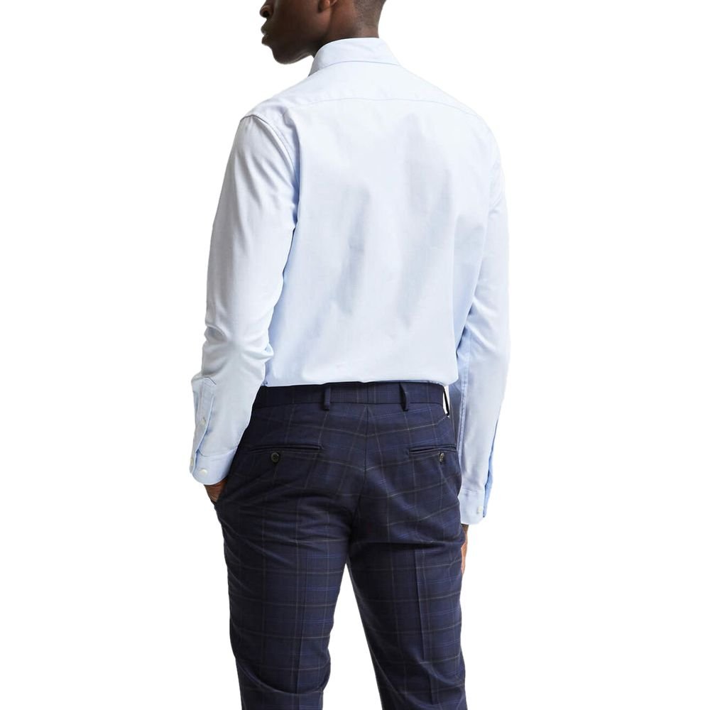 Selected Blue Cotton Dress Shirt - The Gentlemen's Vault