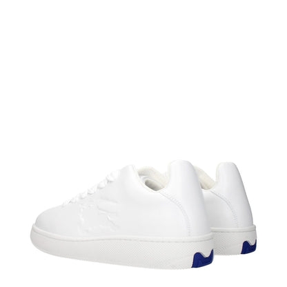 Burberry White Leather Low Tops - The Gentlemen's Vault