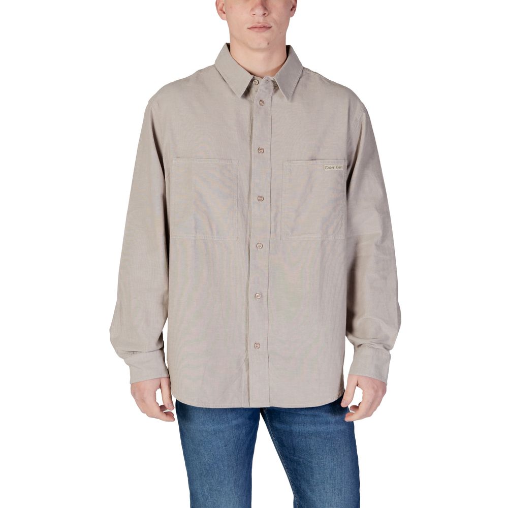 Calvin Klein Jeans Beige Recycled Cotton Shirt - The Gentlemen's Vault