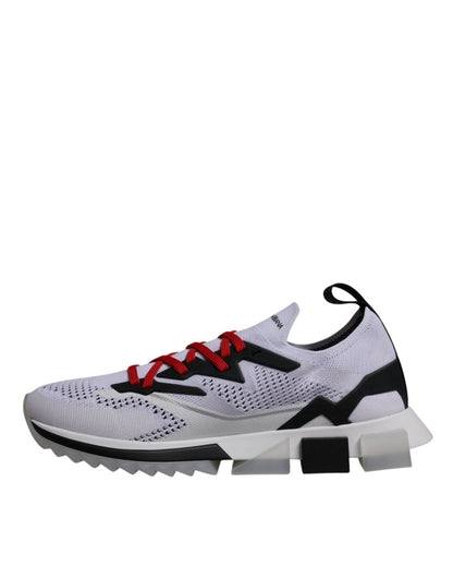 Dolce & Gabbana White SORRENTO Sport Stretch Sneakers Shoes - The Gentlemen's Vault