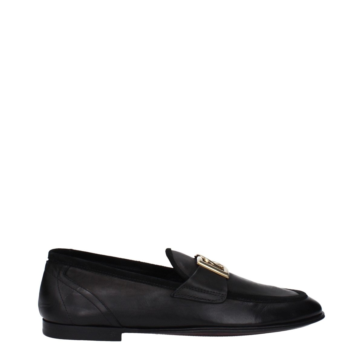 Dolce & Gabbana Black Leather Slip - On Loafers - The Gentlemen's Vault
