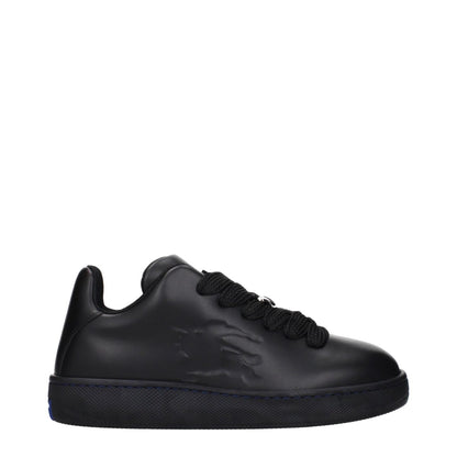 Burberry Black Leather Low Tops - The Gentlemen's Vault