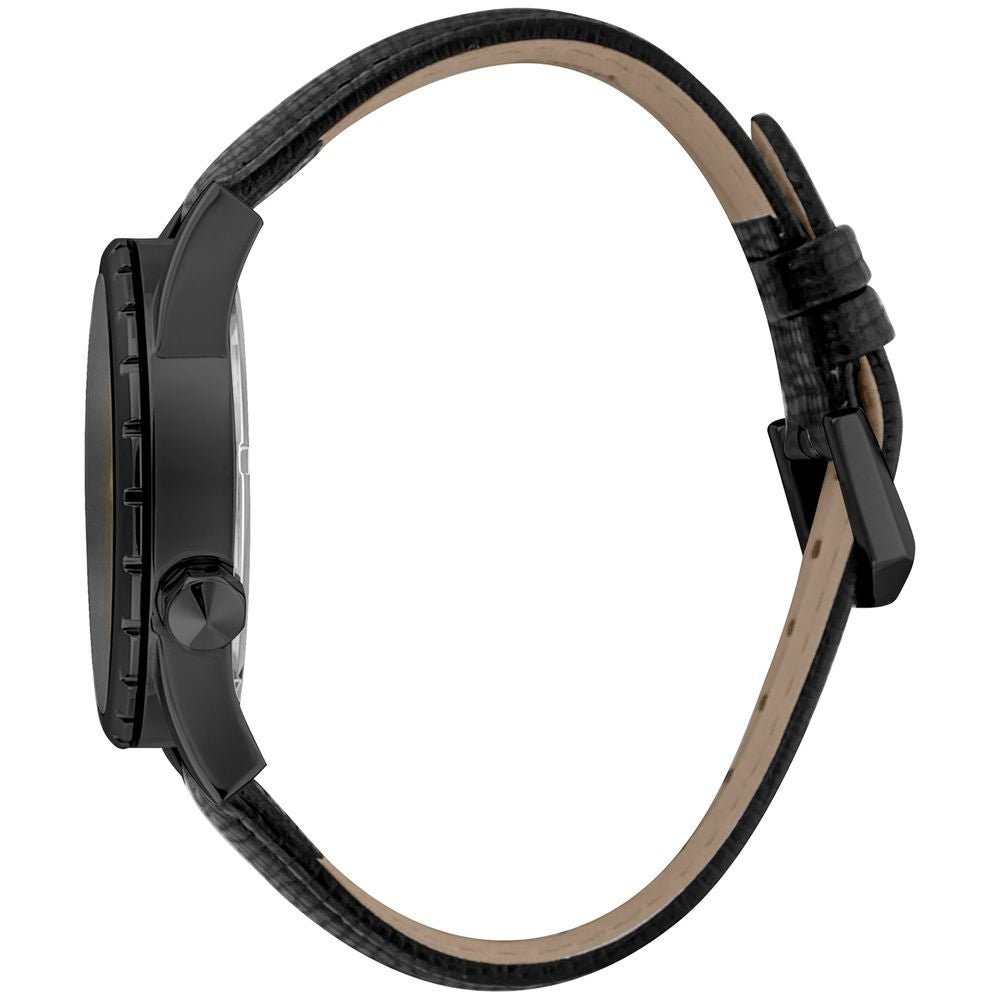 Just Cavalli Black Leather Dress Watch - The Gentlemen's Vault