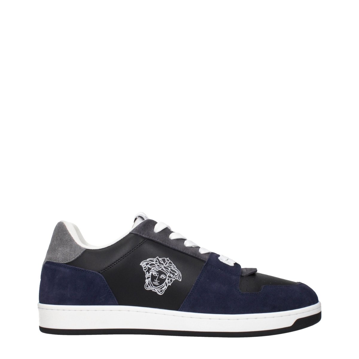 Versace Blue Leather Sneakers - The Gentlemen's Vault