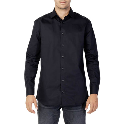 Selected Black Cotton Dress Shirt - The Gentlemen's Vault