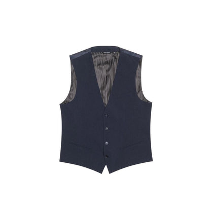 Antony Morato Blue Polyester Waistcoat - The Gentlemen's Vault
