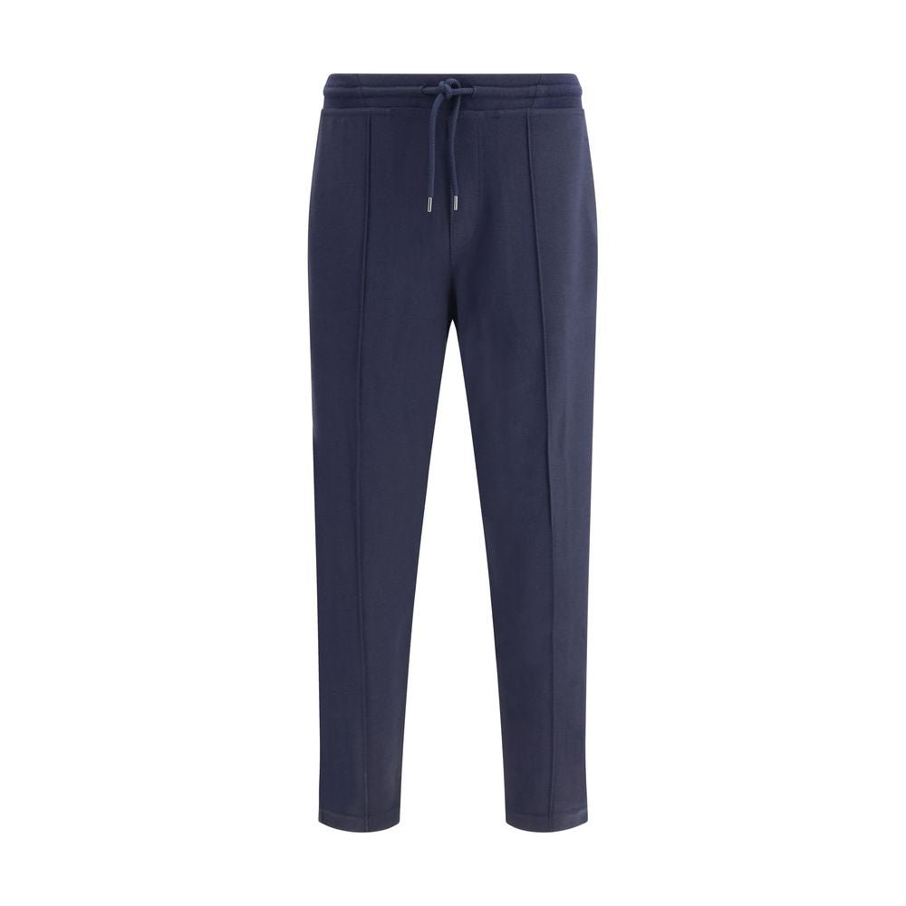 Brunello Cucinelli Blue Cashmere Athletic Jogger Pants - The Gentlemen's Vault