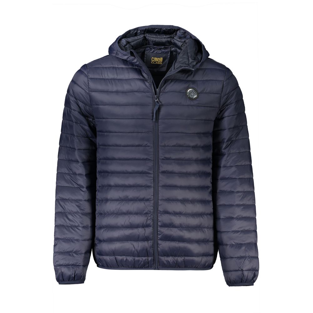 Cavalli Class Blue Polyamide Men Jacket - The Gentlemen's Vault