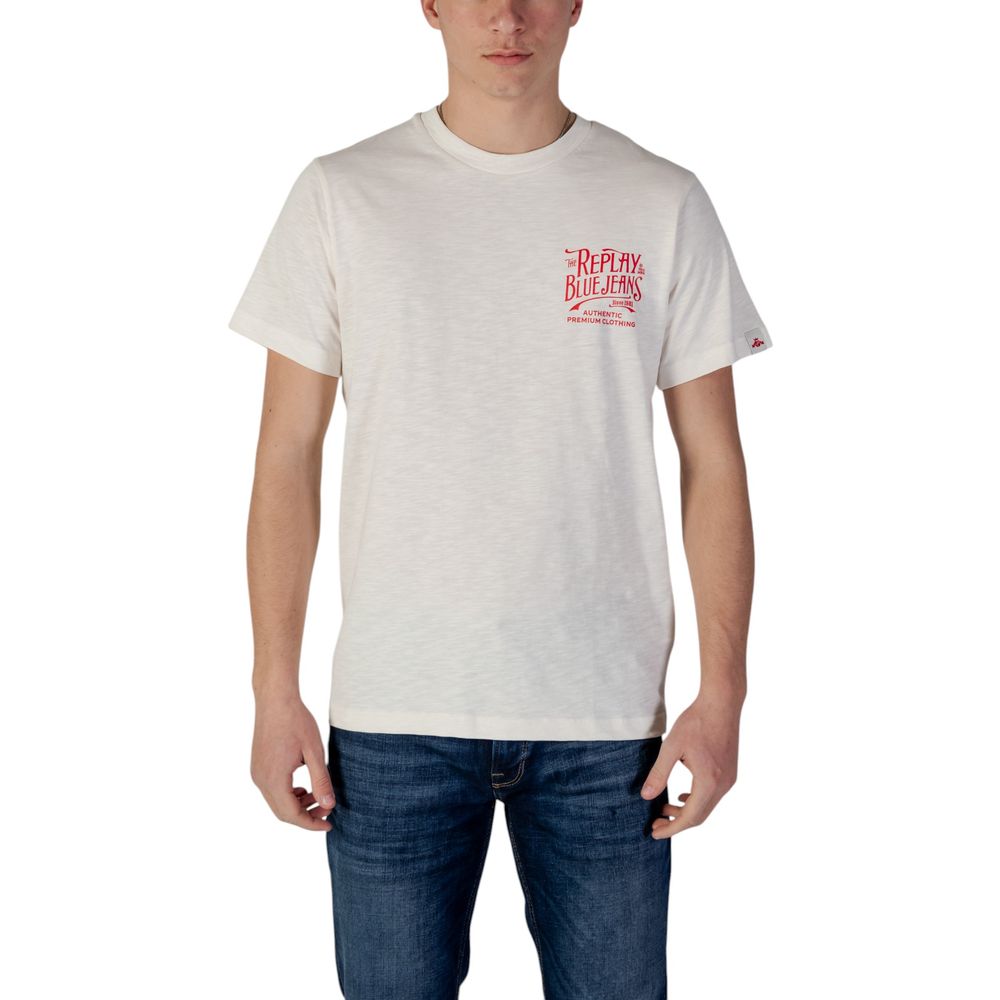 Replay Cream Cotton T-Shirt - The Gentlemen's Vault