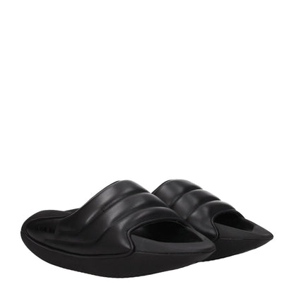 Balmain Black Leather Slippers Sandals - The Gentlemen's Vault