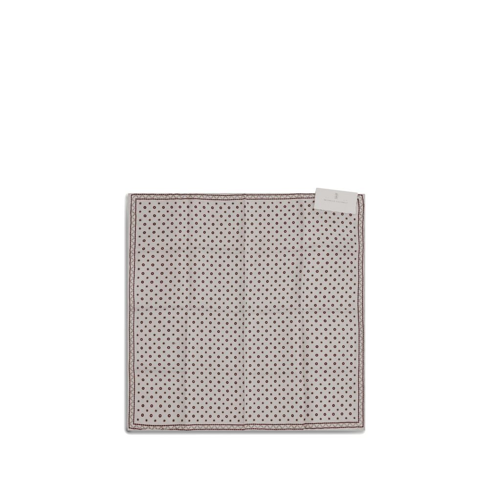 Brunello Cucinelli Polka Dot Silk Pocket Square - The Gentlemen's Vault