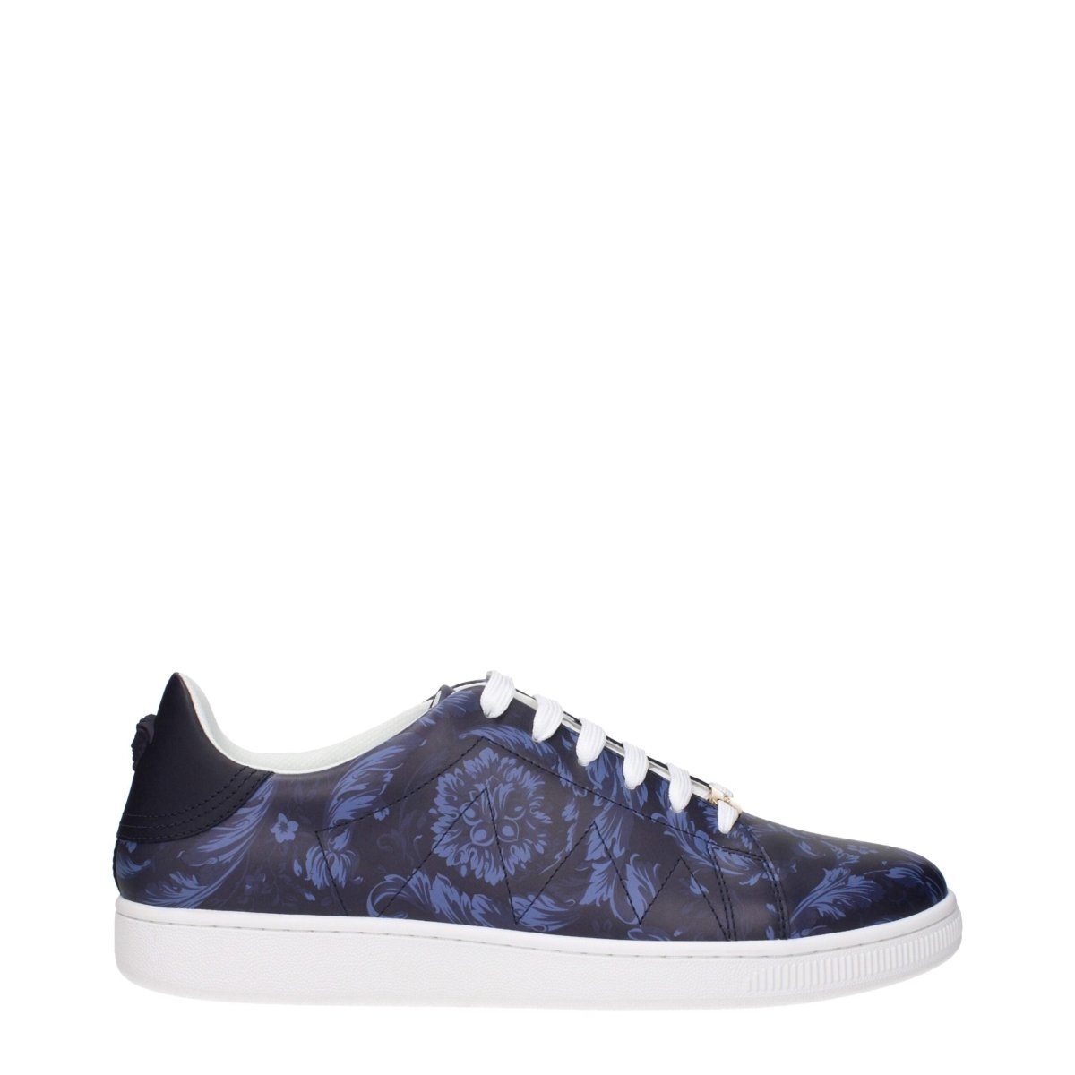 Versace Blue Leather Low Tops - The Gentlemen's Vault